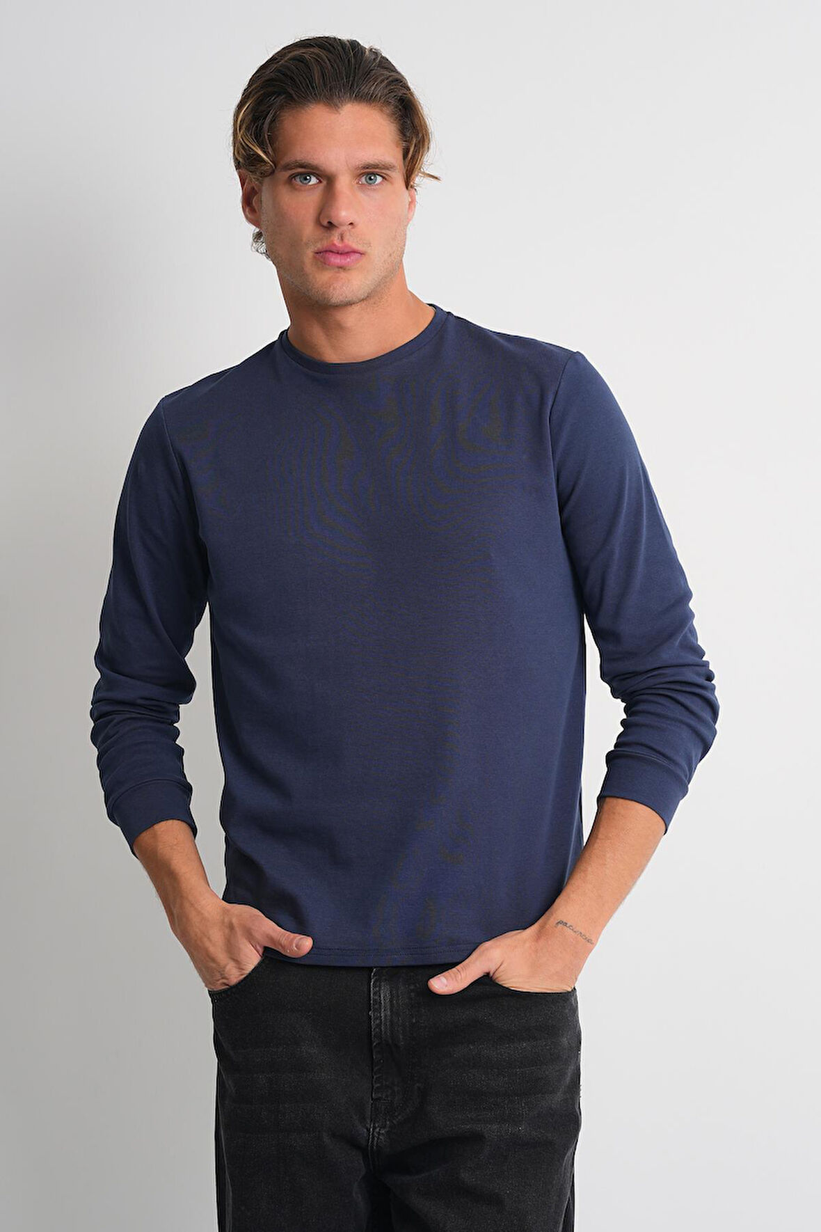 ALEXANDERGARDI Uzun Kollu Bisiklet Yaka Basic Sweatshirt