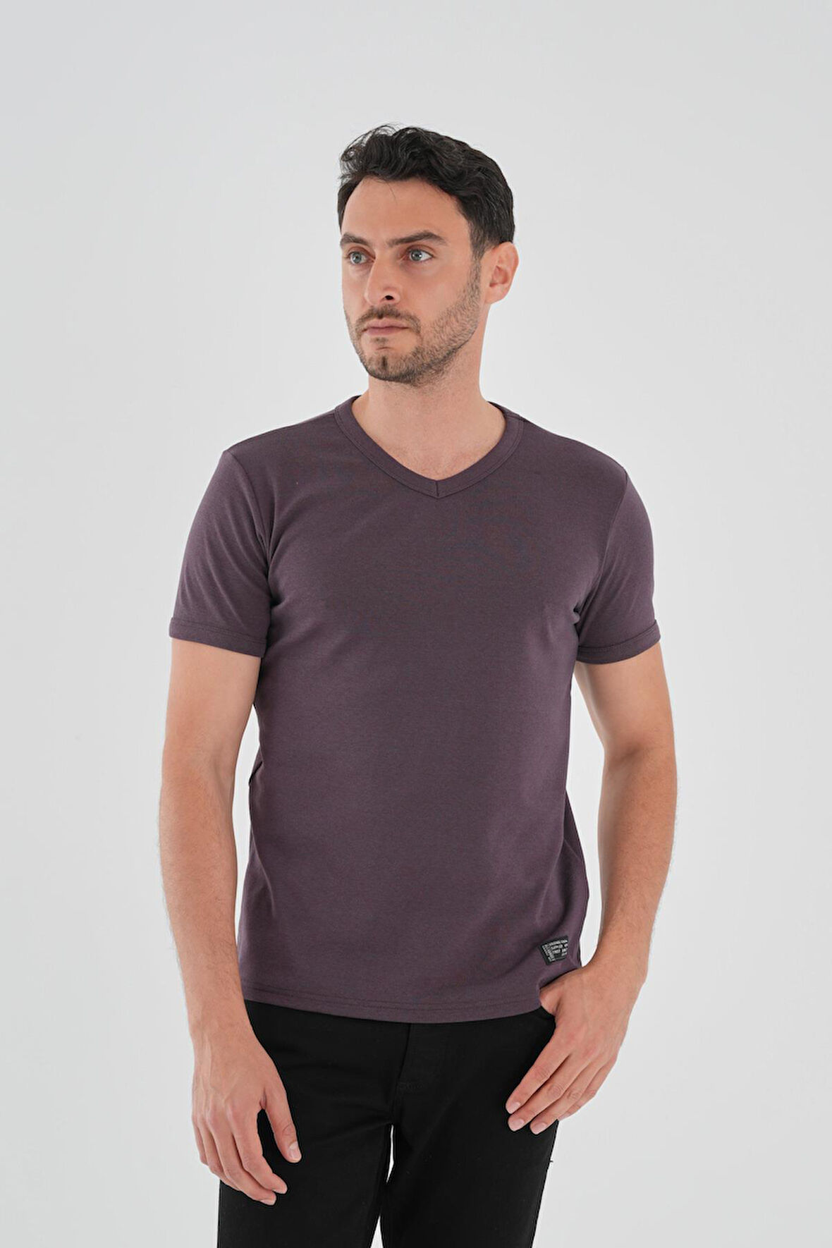 ALEXANDERGARDI V Yaka Kısa Kollu Erkek T-shirt