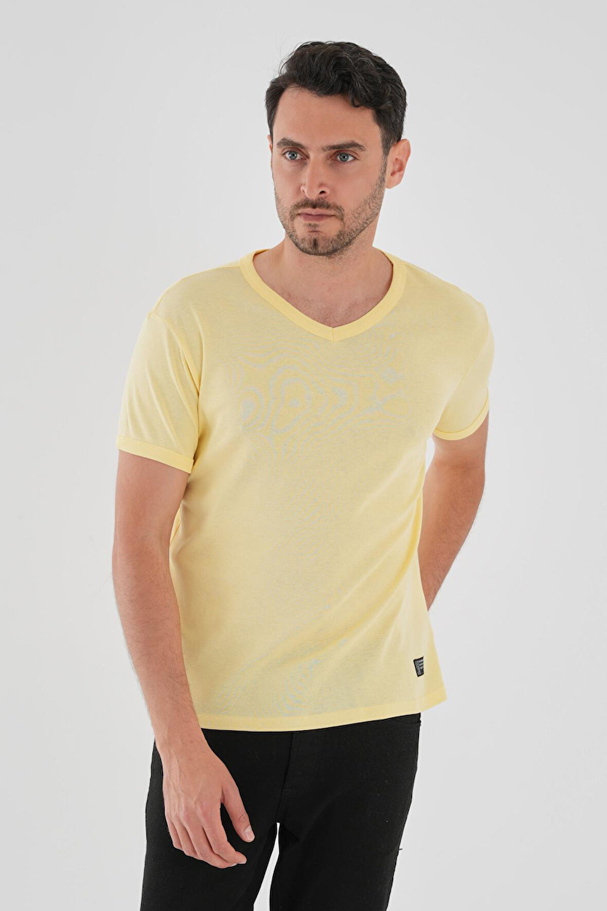 ALEXANDERGARDI V Yaka Kısa Kollu Erkek T-shirt