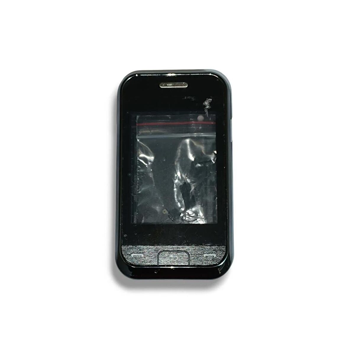 Samsung E2652 Kasa Samsung Galaxy E2652 Uyumlu Siyah Renk Orta Kasa Ön Arka Kapak Tuş Takımı 