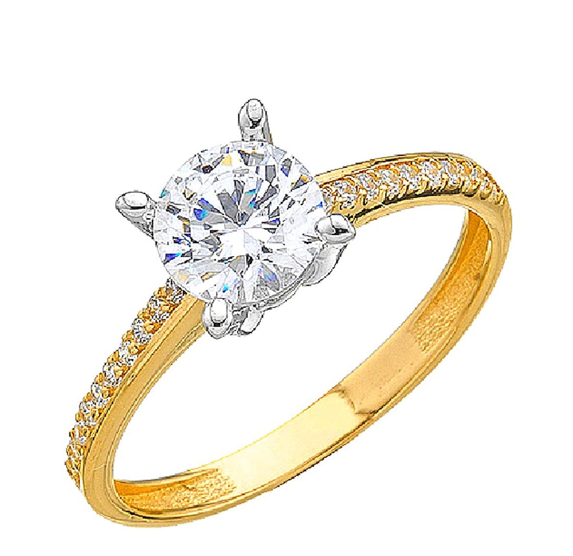 14 Ayar Altın Tektaş Yüzük E321