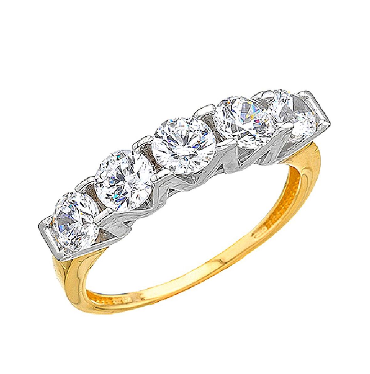 14 Ayar Altın Beştaş Yüzük E341