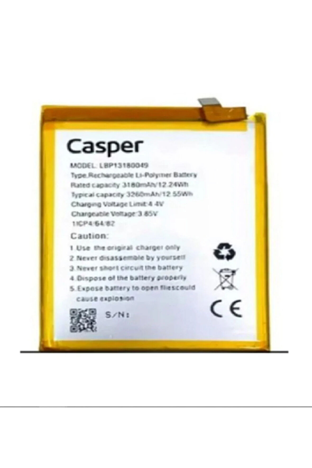 Casper Via E3 Uyumlu Telefon Bataryası Pil