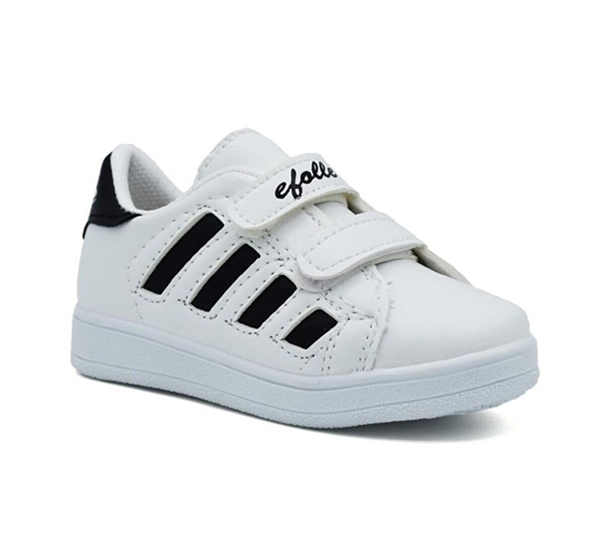 Efolle Unisex Cırtlı Çocuk Spor Ayakkabı 4 Bant Sneaker Ayakkabı