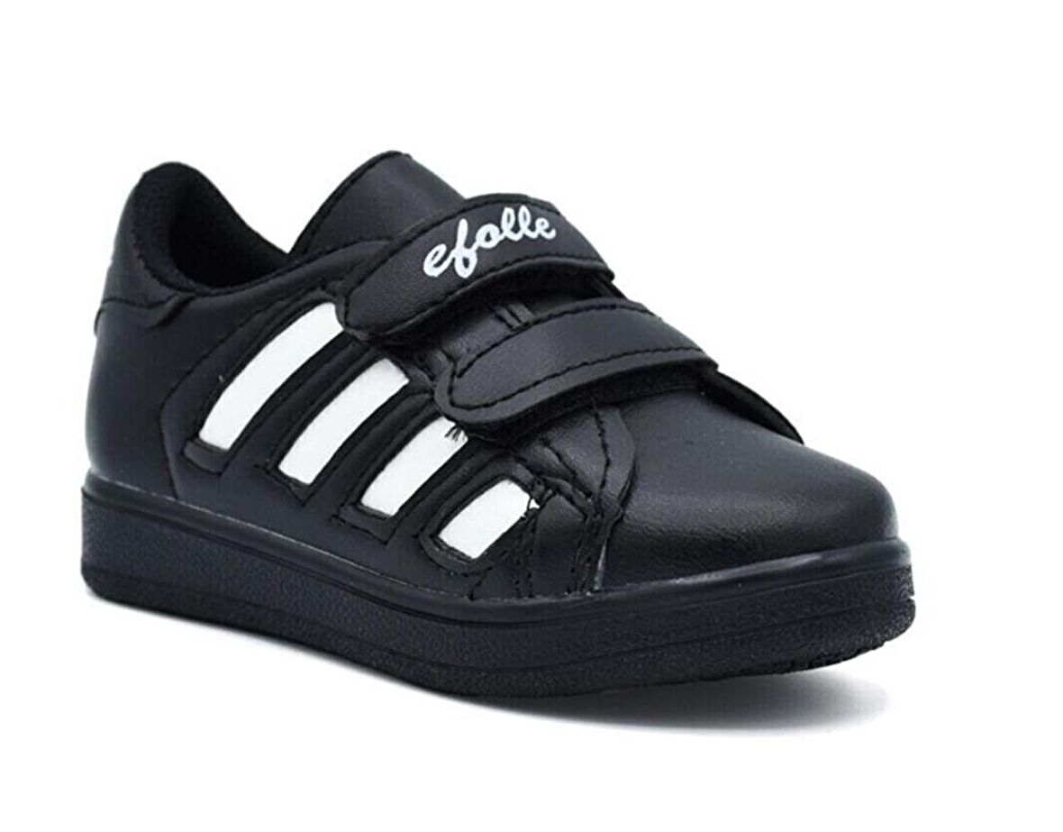 Efolle Unisex Cırtlı Çocuk Spor Ayakkabı 4 Bant Sneaker Ayakkabı