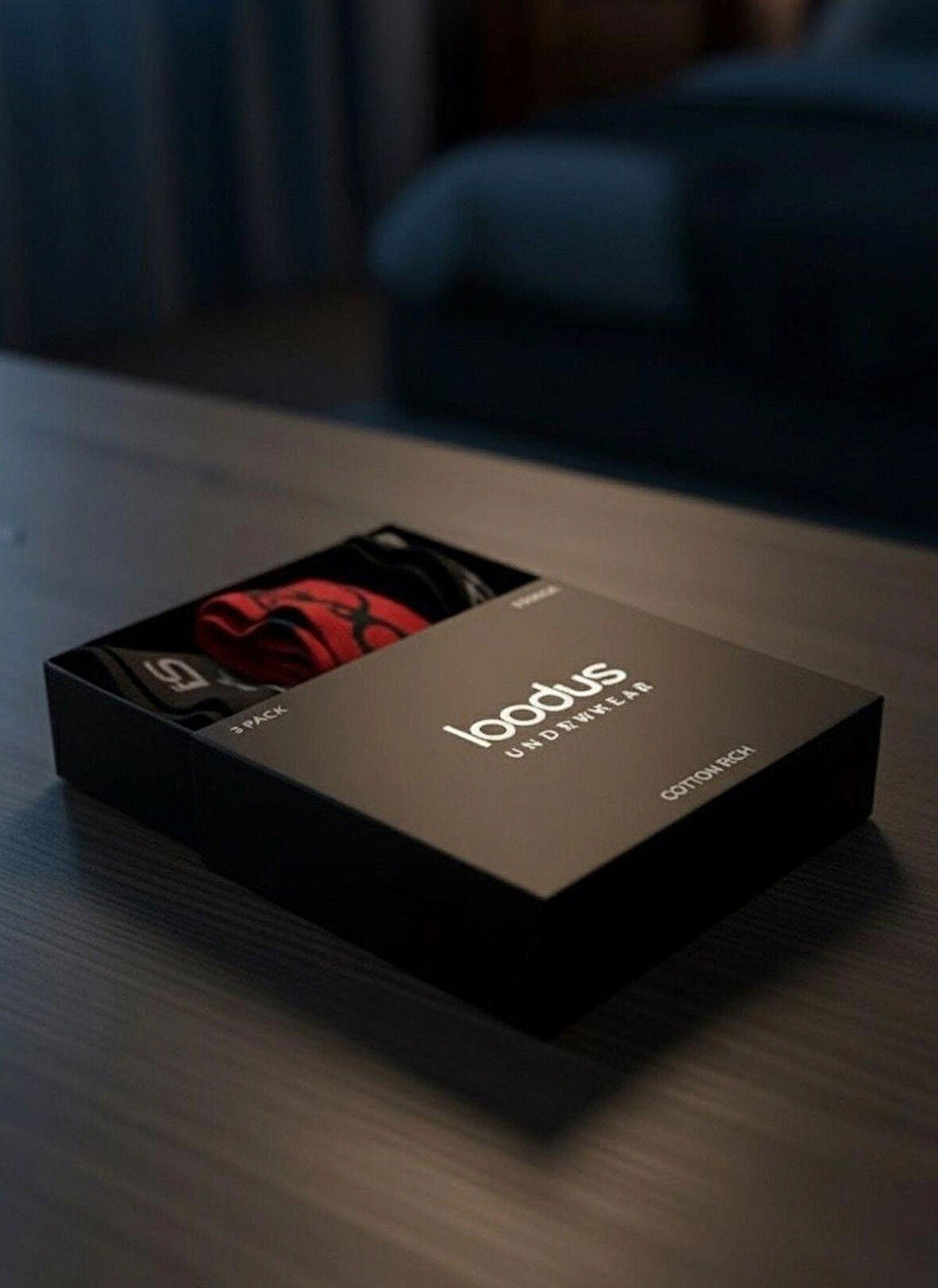 LOODUS Pamuklu 3’lü Likralı Erkek Boxer Seti – Özel Kutulu Seri