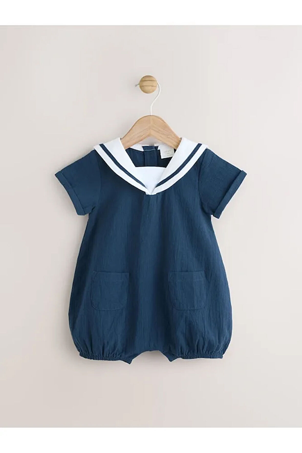 %100 Pamuklu Lacivert Denizci Salopet