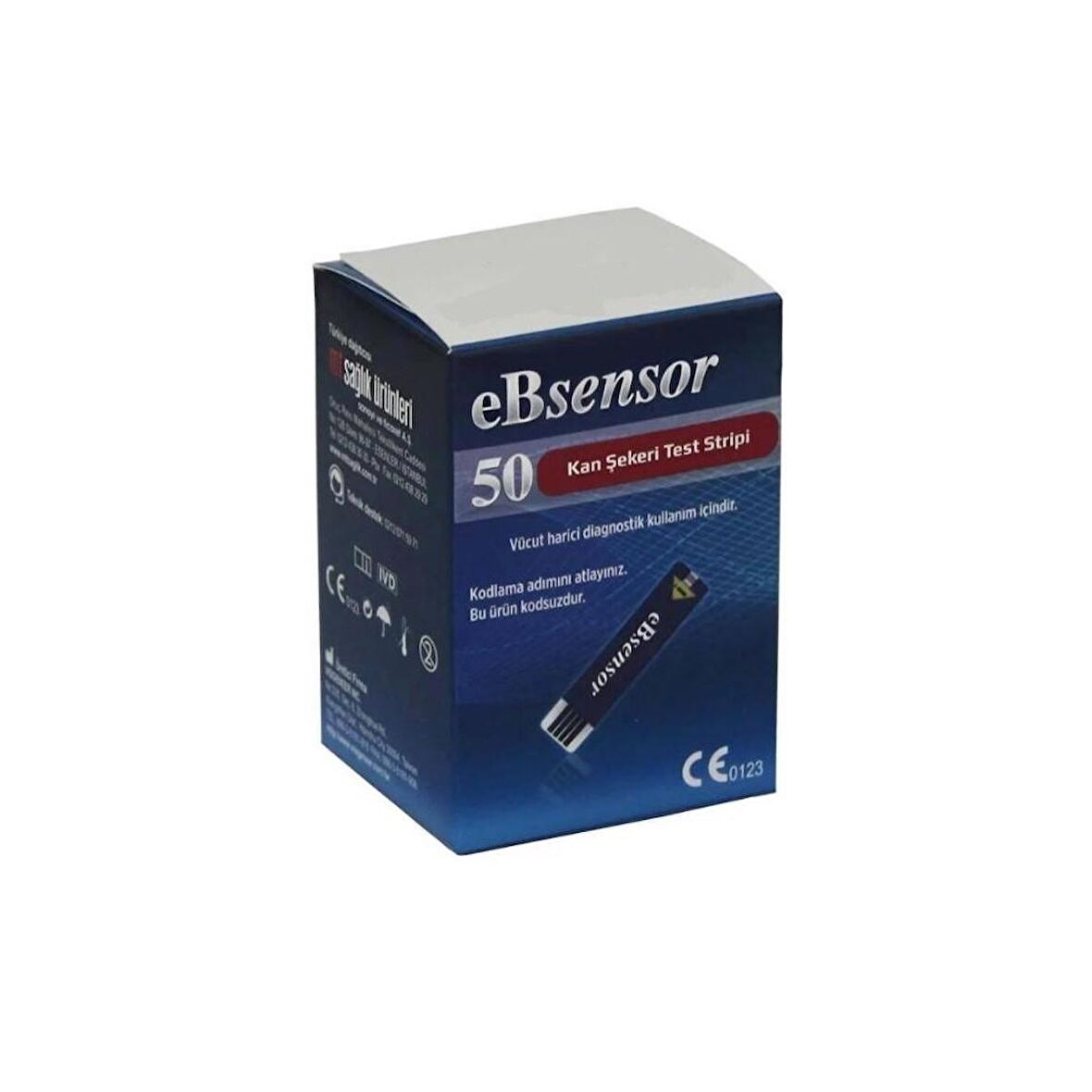 EbSensor Kan Şekeri Ölçüm Stribi 50 Strip