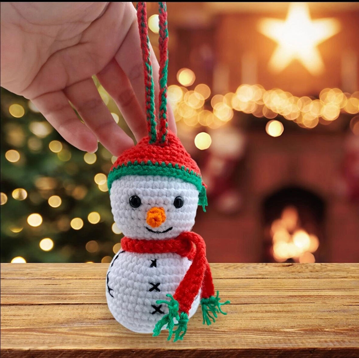 Amigurumi kardan adam anahtarlık aksesuar yeni yıl Noel hediyesi dukakidstoys 