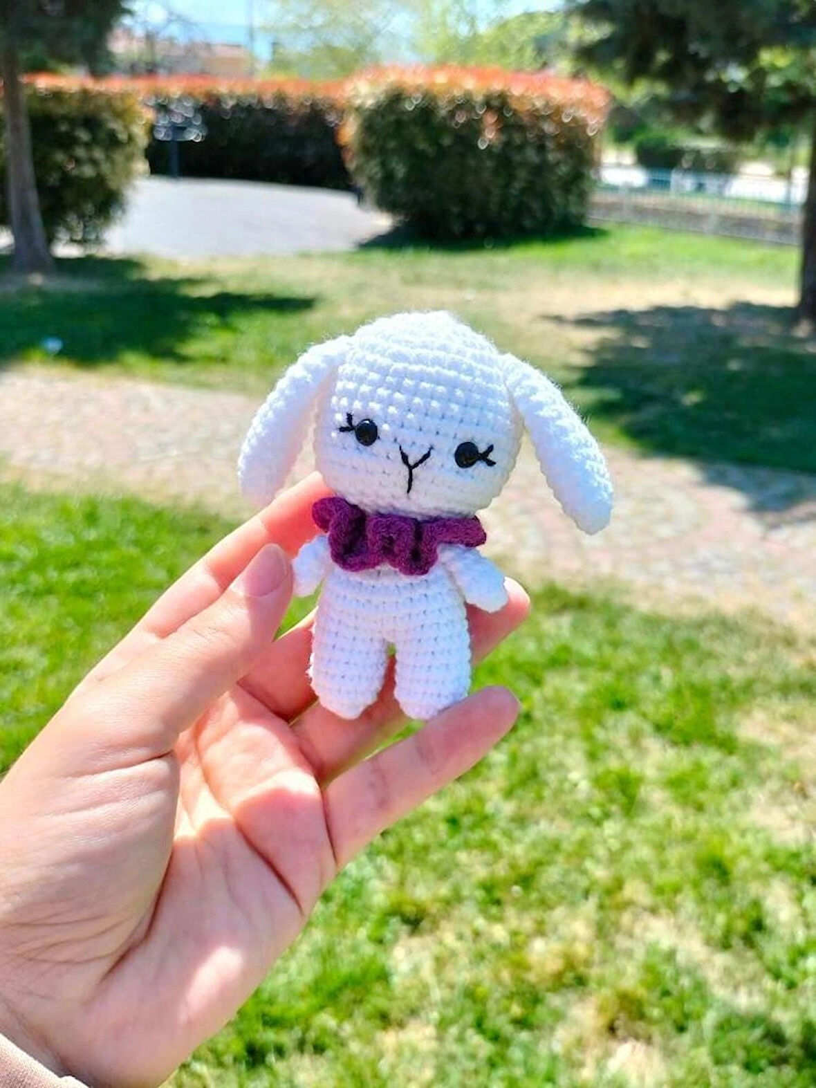 Amigurumi minik tavşan anahtarlık aksesuar hediyelik oyuncak 