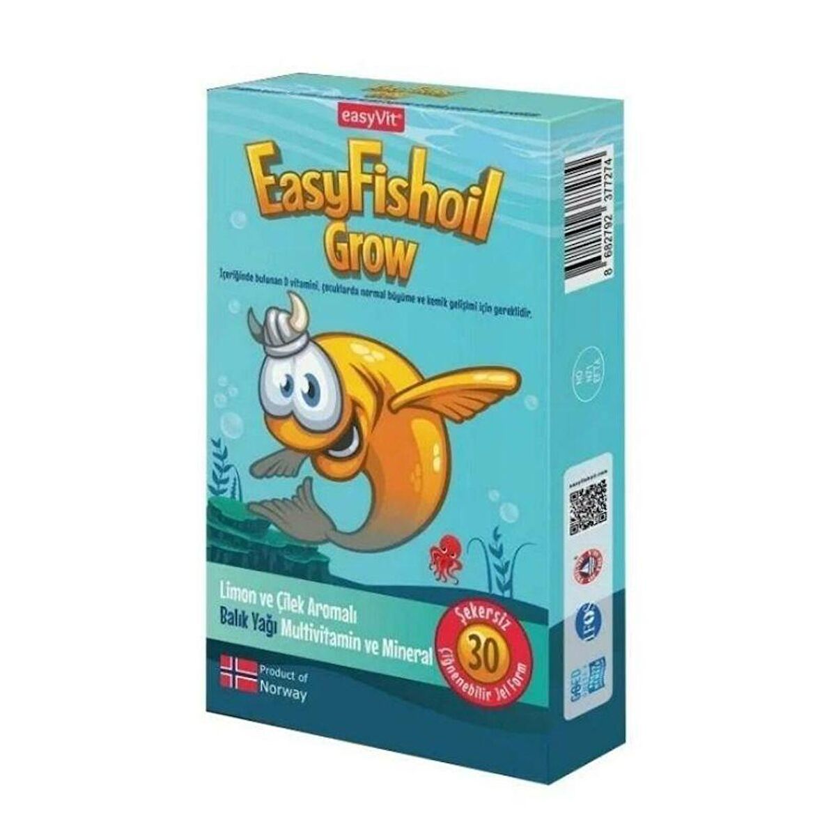 EasyFishoil Grow 30 Çiğnenebilir Jel Tablet