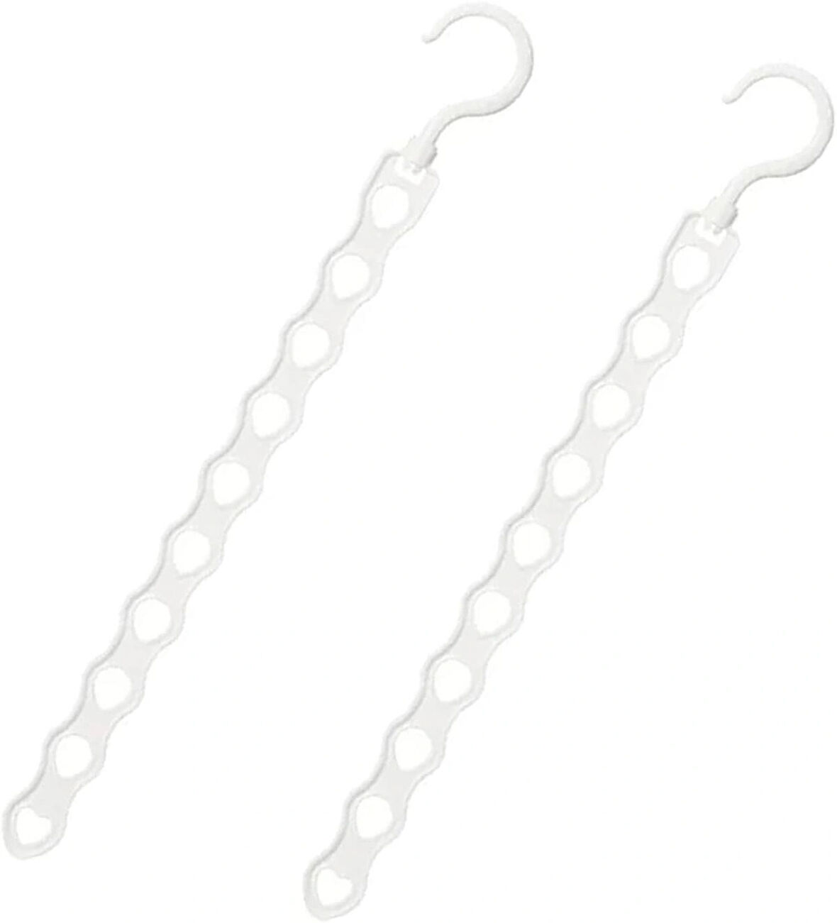 Microcase Sert ABS Plastik 360 Döner 10 Gözlü Fonksiyonel Elbise Askısı Çoklayıcı 2 Adet -BEYAZ AL4985