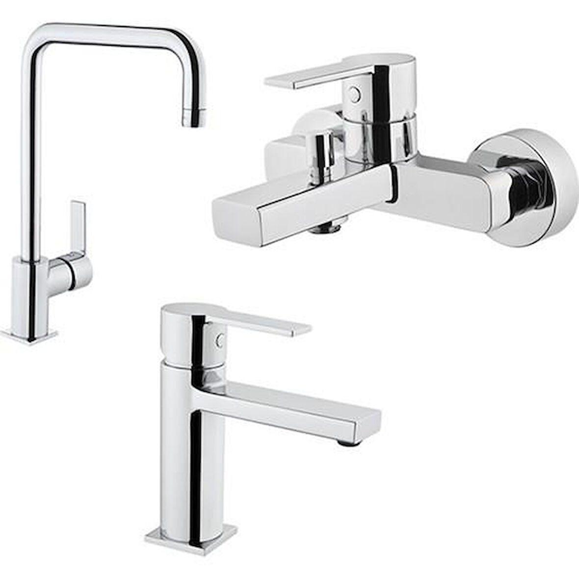 Artema Flo S Batarya Seti, Banyo + Lavabo + Eviye Bataryası