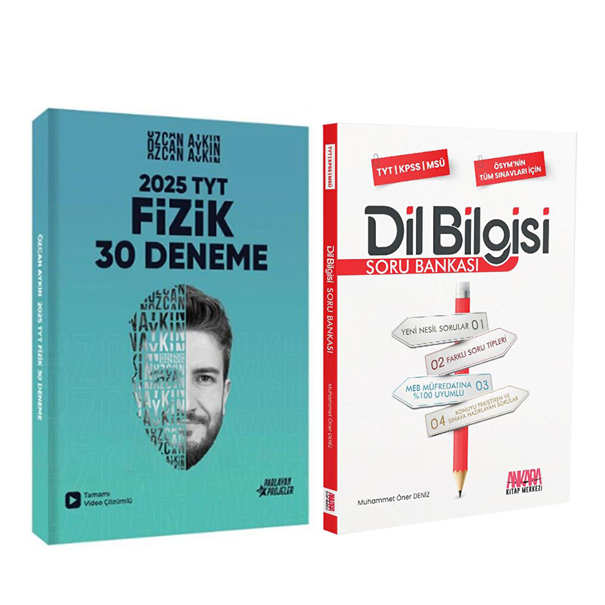 Parlayan Projeler TYT Fizik Deneme ve AKM Dil Bilgisi Soru Bankası Seti 2 Kitap