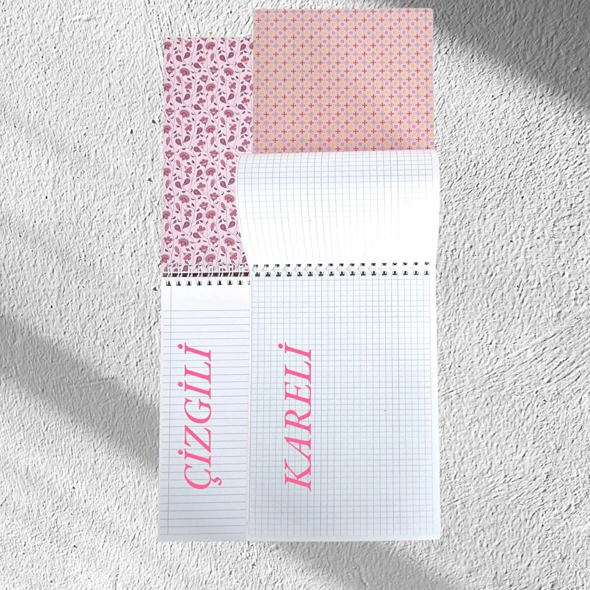 BLOKNOT 2Lİ SET ÇİZGİLİ VE KARELİ A5 DEFTER