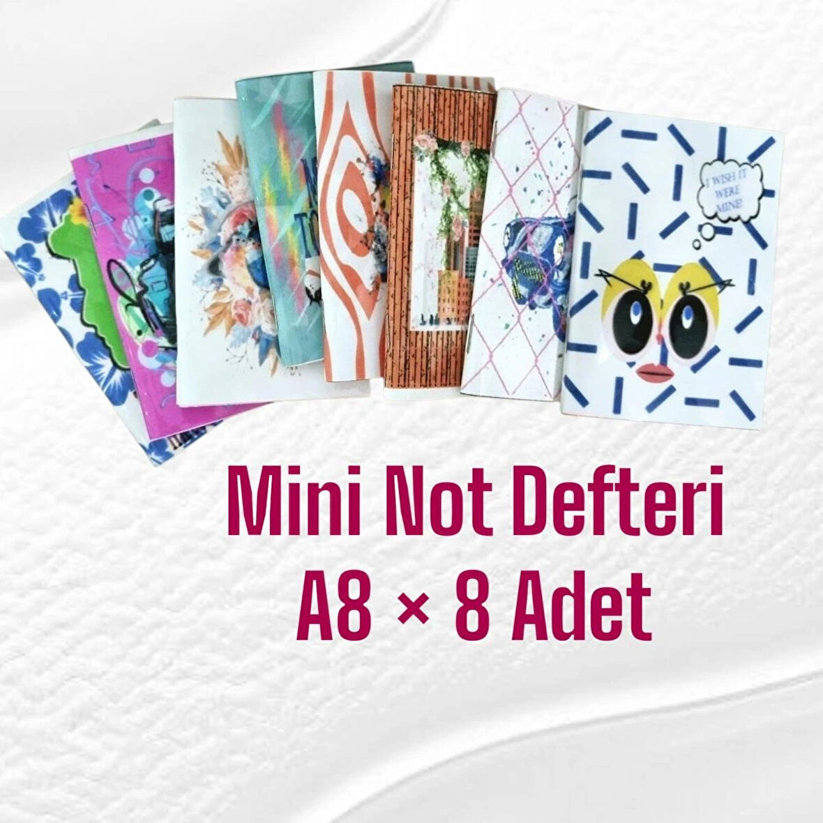 8Lİ SET RENKLİ SAYFALI NOT DEFTERİ
