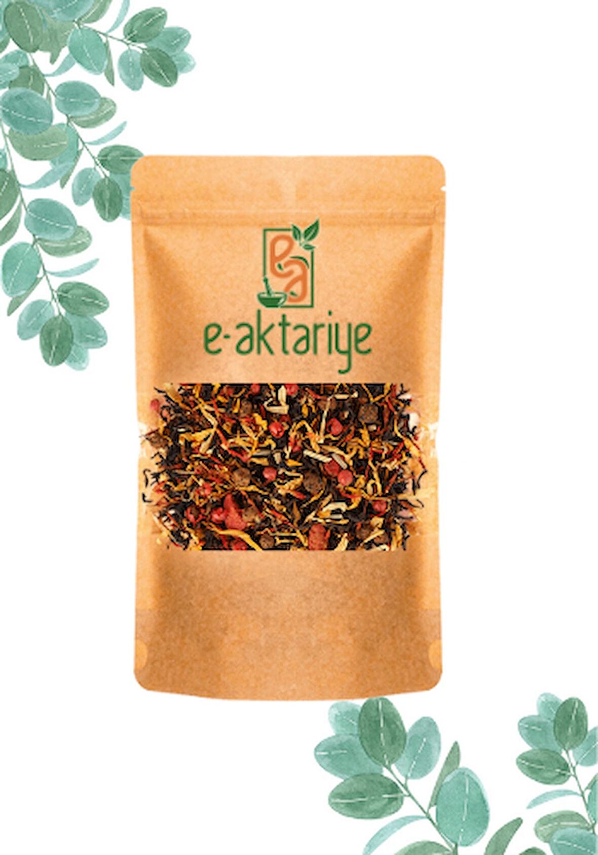 E-aktariye Erikli Vişneli Kuşburnulu Kırmızı Lezzetler Çayı 150 Gr