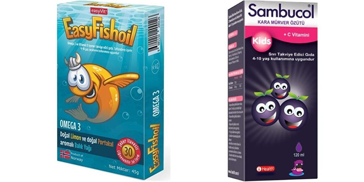 EasyFishoil 30 Jel Tablet+Sambucol Kids Likit 120 ml