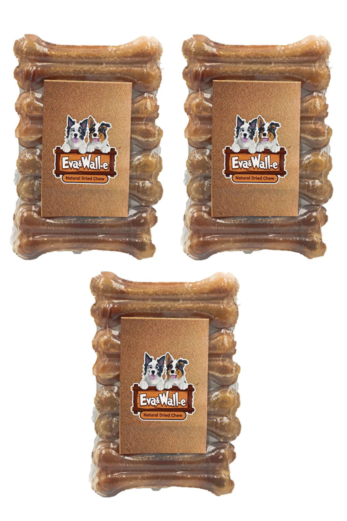 Köpek Kemik 12 Cm Naturel Press Kemik 4 Lü Paket Çiğneme Kemiği 55 Gr 3' Lü Avantajlı Paket