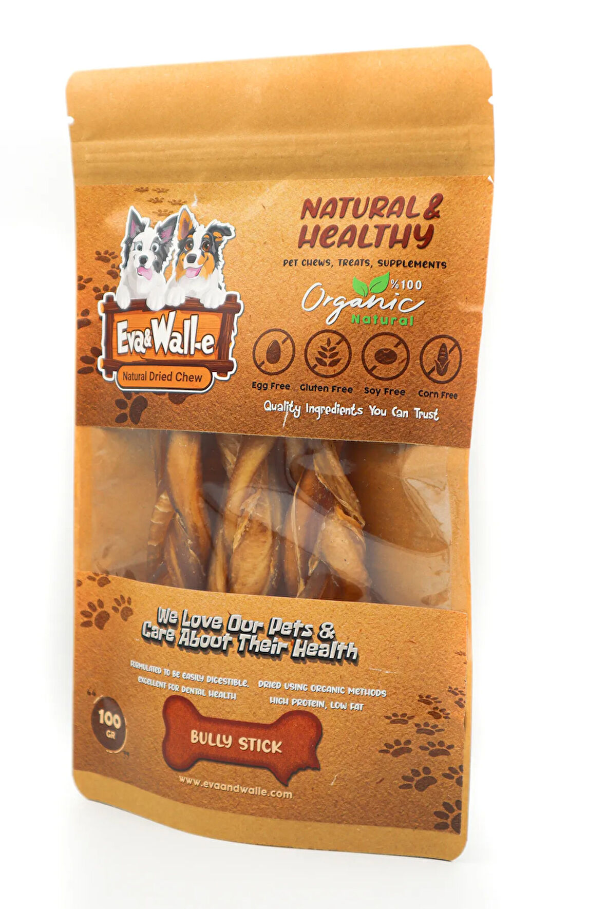 Köpek Kemiği Ödül Kemiği Kurutulmuş Taze Bully Stick Çiğneme, %100 Doğal Sığır Örgü Kamış 3 Adet