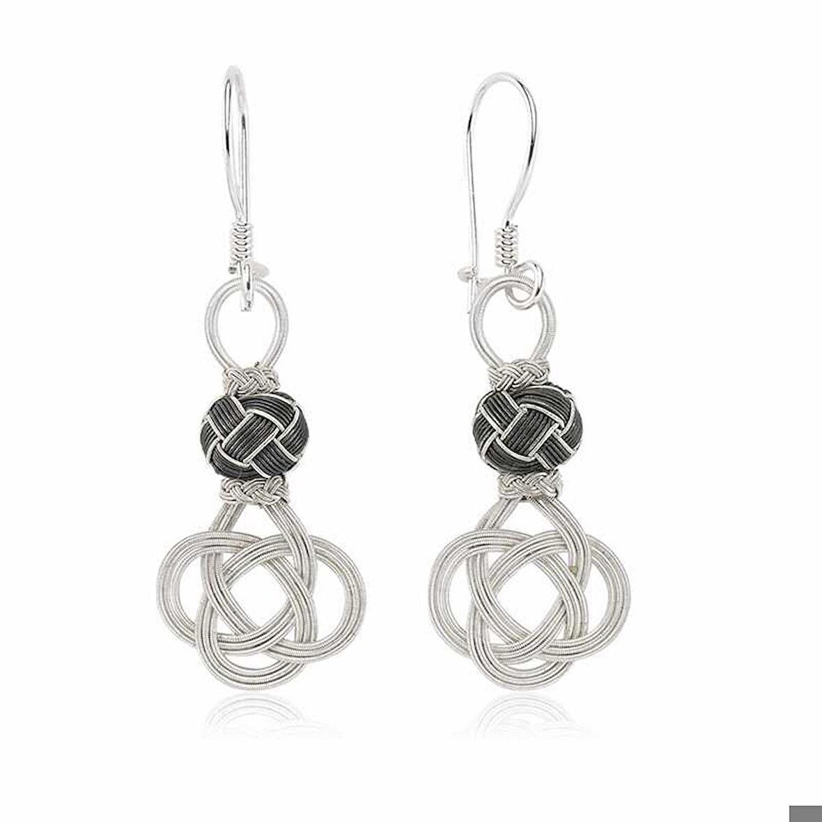 Ebuz ​Gümüş Trabzon Örmesi Kazaz Kadın Küpe