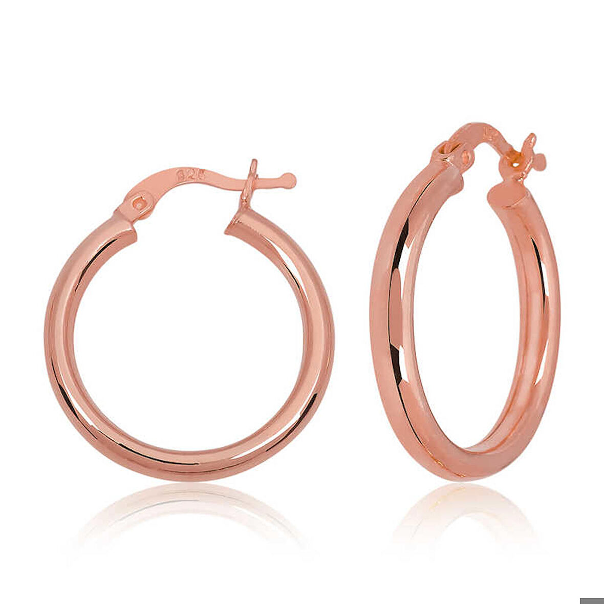 Ebuz Gümüş Rose Halka Kadın Küpe