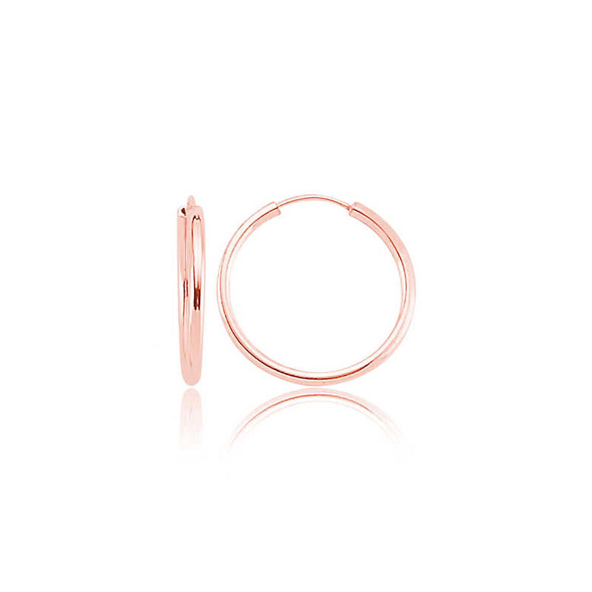 Ebuz ​Gümüş Rose Kaplama Halka Küpe