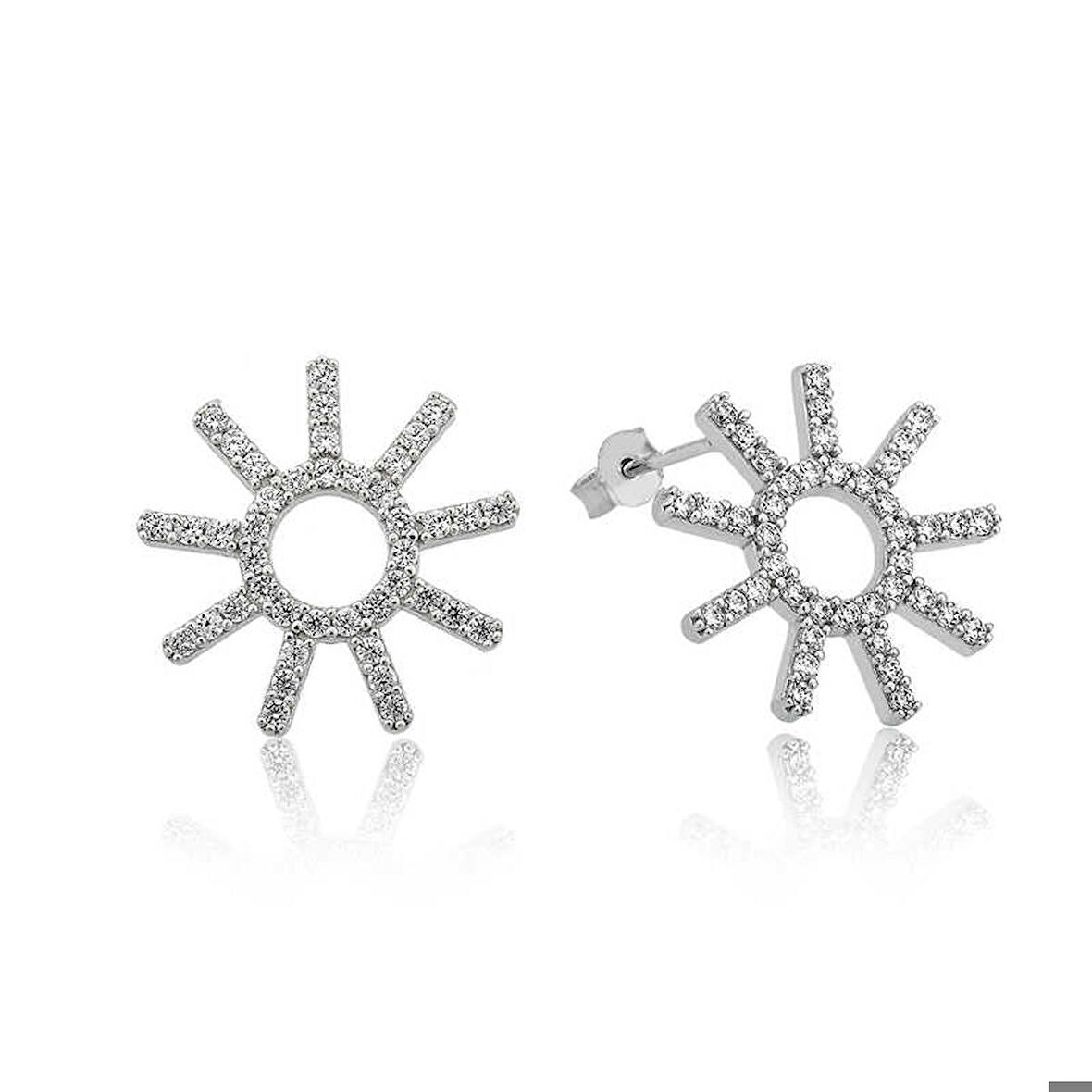 Ebuz Gümüş Güneş Kadın Küpe