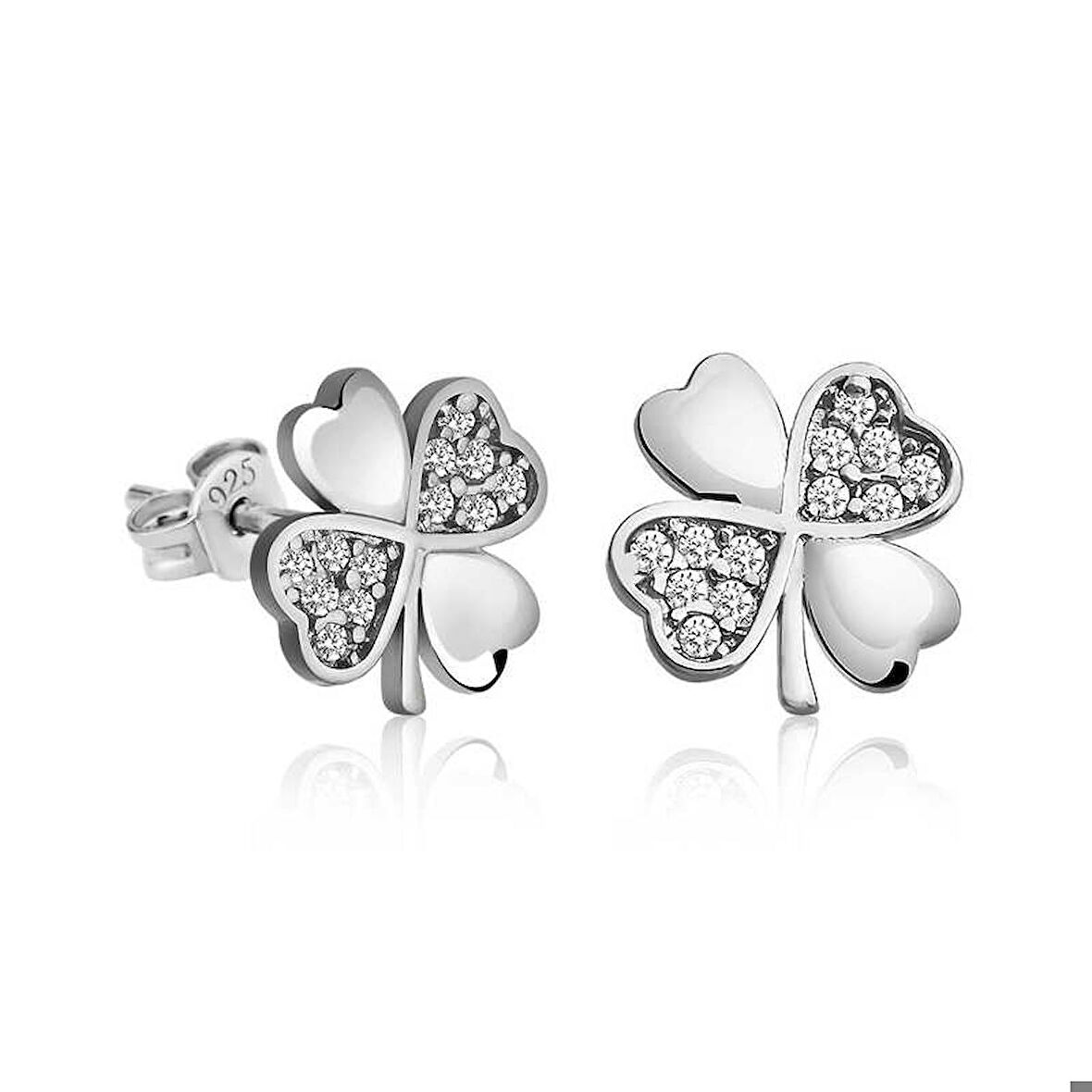 Ebuz Gümüş Yonca Küpe