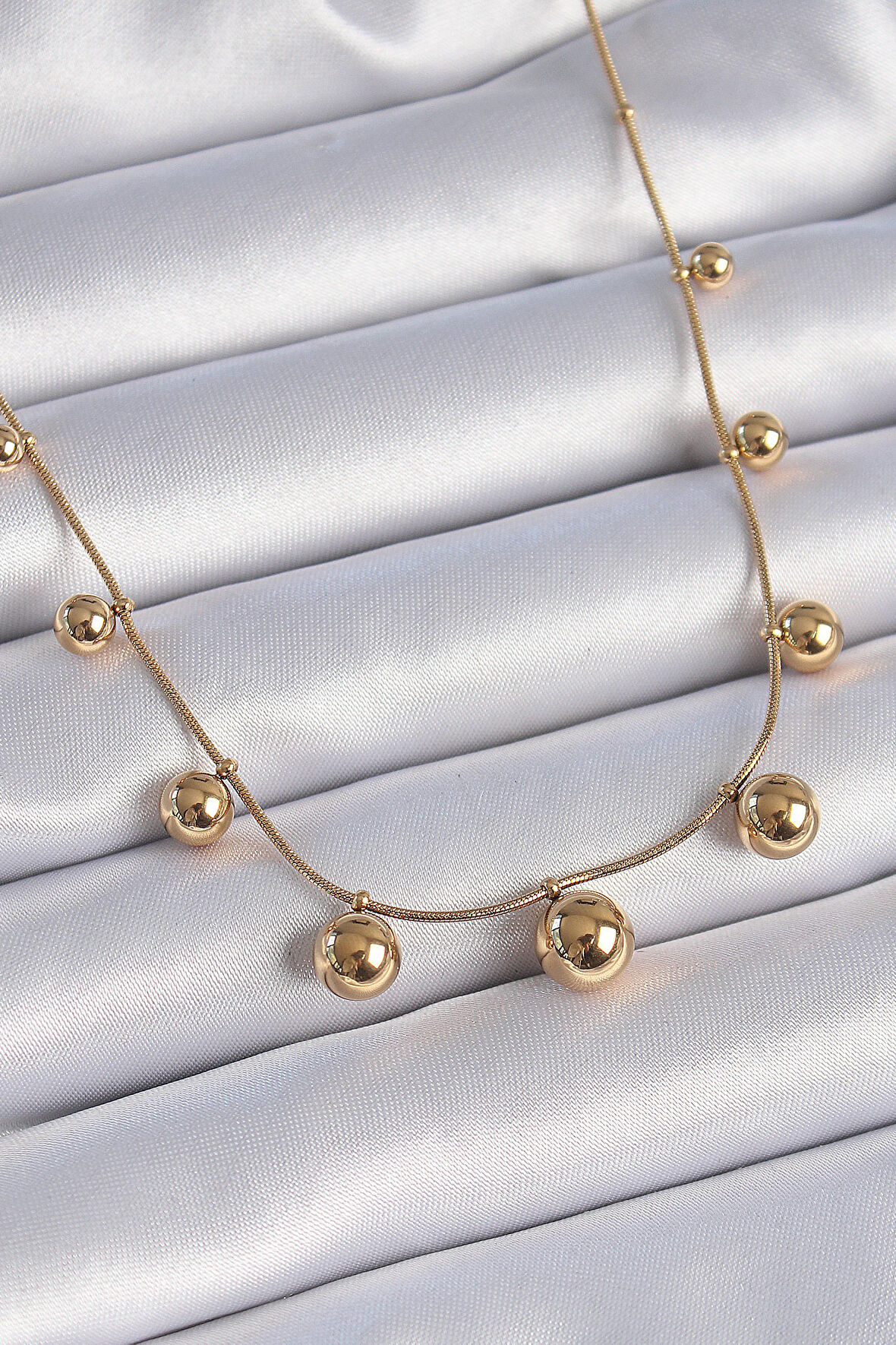Gold Renk Top Model Kadın Kolye - EBJ241026W28674