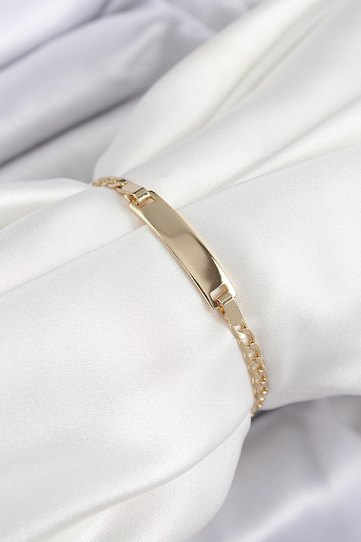 Pirinç Dikdörtgen Model Gold Renk Xuping Bebek Künyesi - EBJ250726W36638