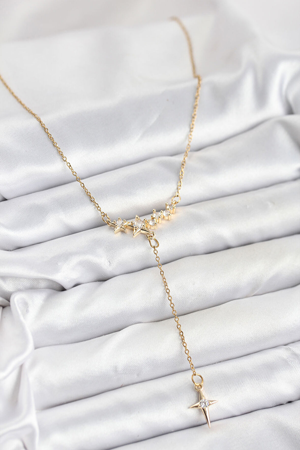 Zincir Gold Renk Yıldız Model Y Kadın Kolye - EBJ251115W38401