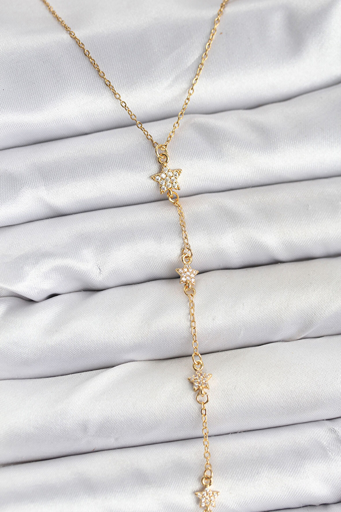 Zincir Gold Renkli Yıldız Model Kadın Y Kolye - EBJ251115W38403