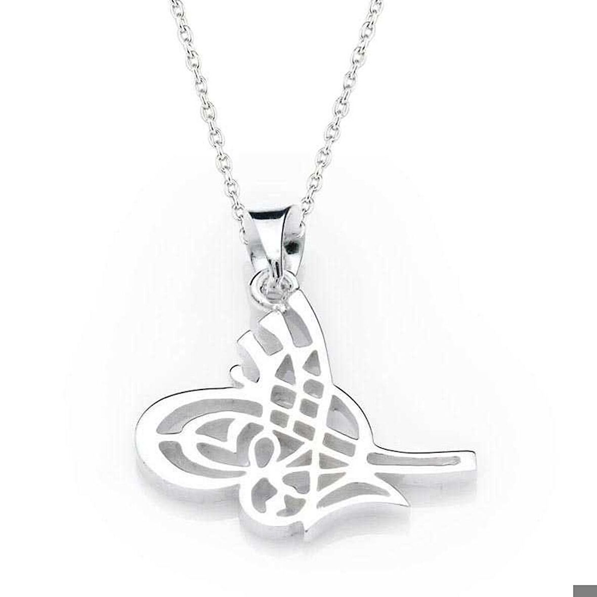 Ebuz Gümüş Tuğralı Kadın Kolye