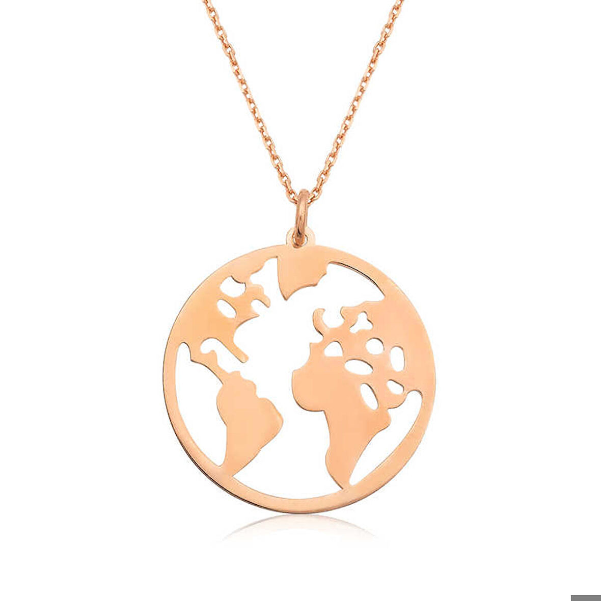 Ebuz ​Gümüş Rose Dünya Kolye