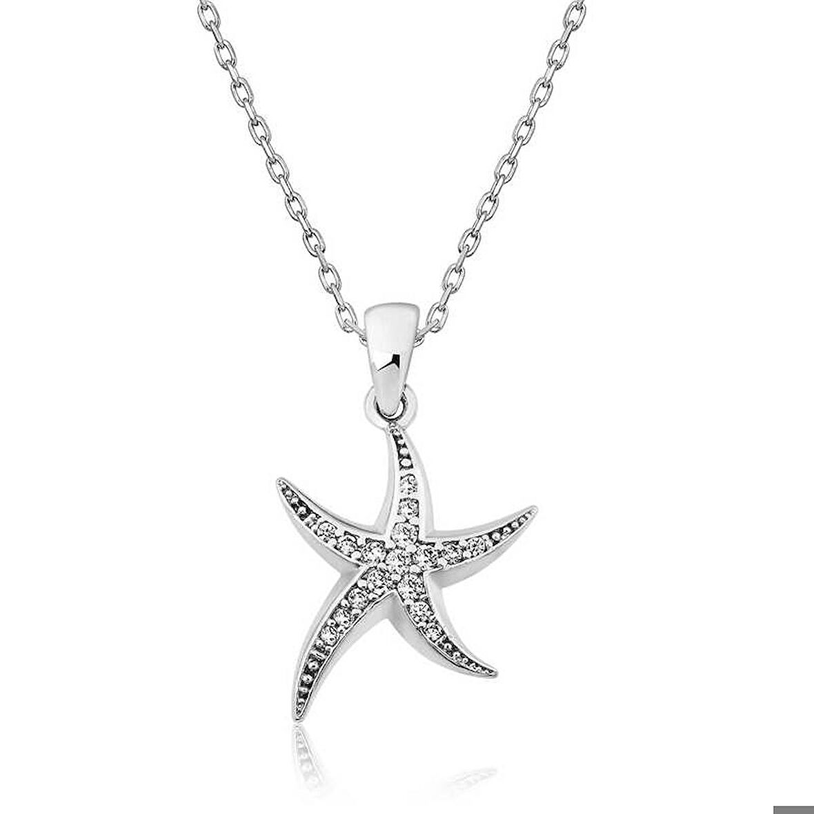 Ebuz Gümüş Deniz Yıldızı Kadın Kolye