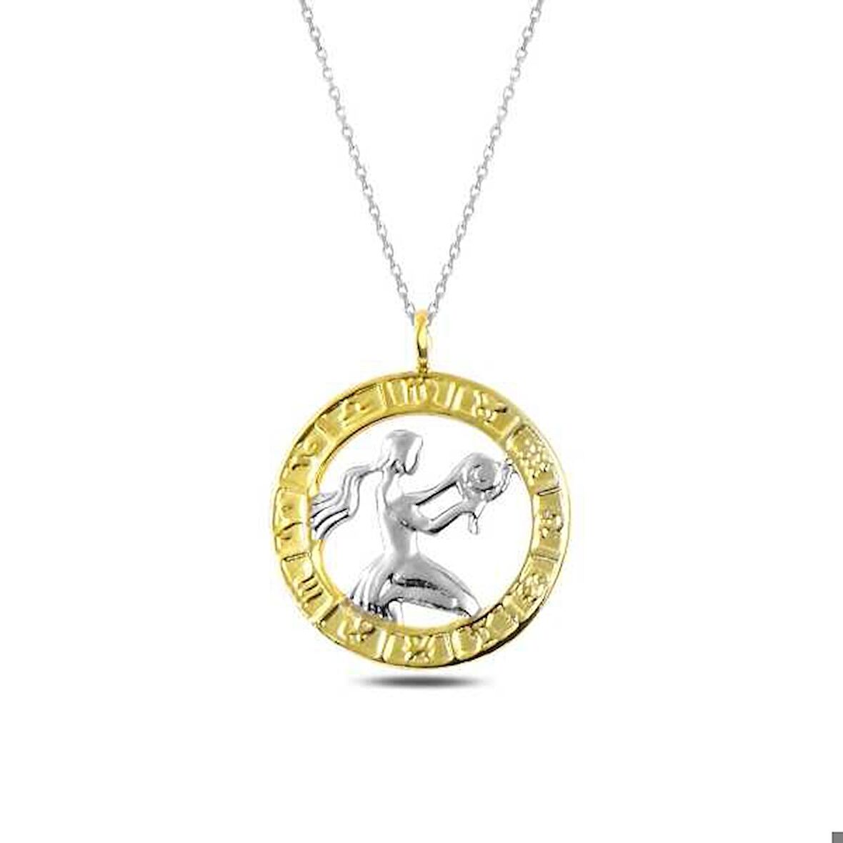 Ebuz ​Gümüş Gold Başak Burcu Kolye