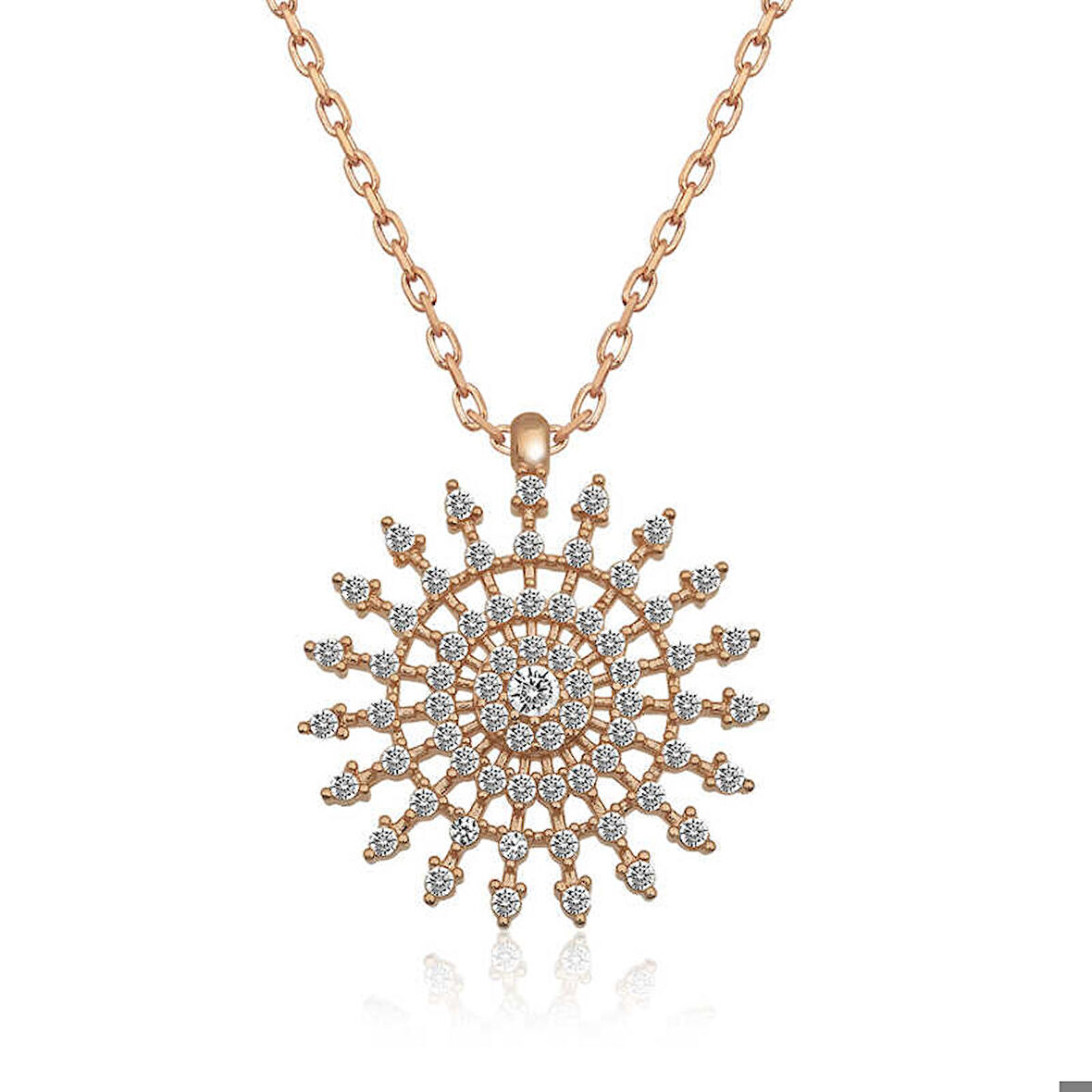 Ebuz Gümüş Güneş Kolye