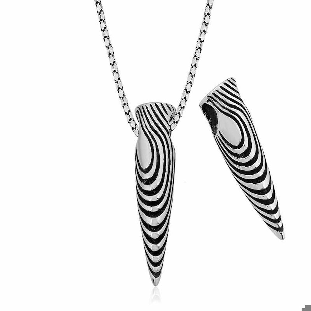 Ebuz Gümüş Kurşun Kolye