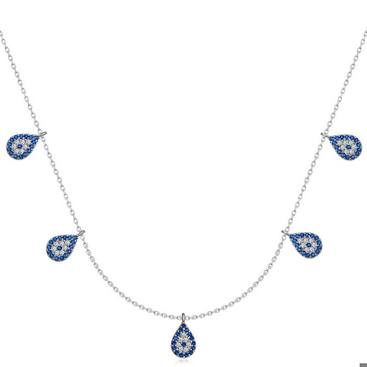 Ebuz Gümüş Nazarlı Şans Kadın Kolye