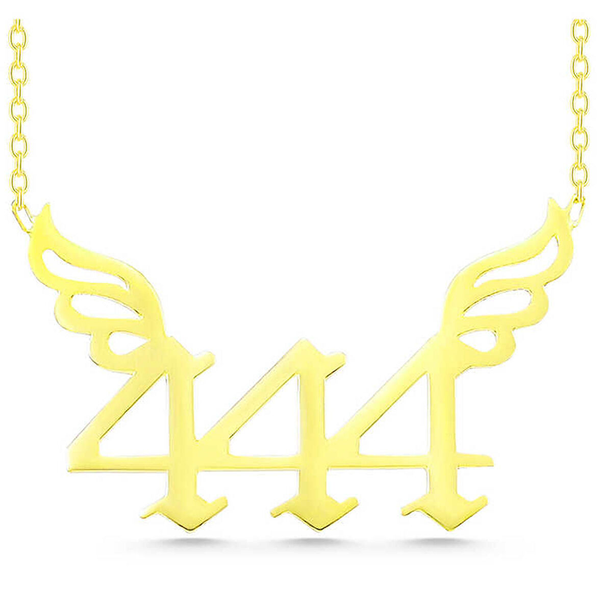 Ebuz Gümüş Gold 444 Melek Sayısı Kadın Kolye