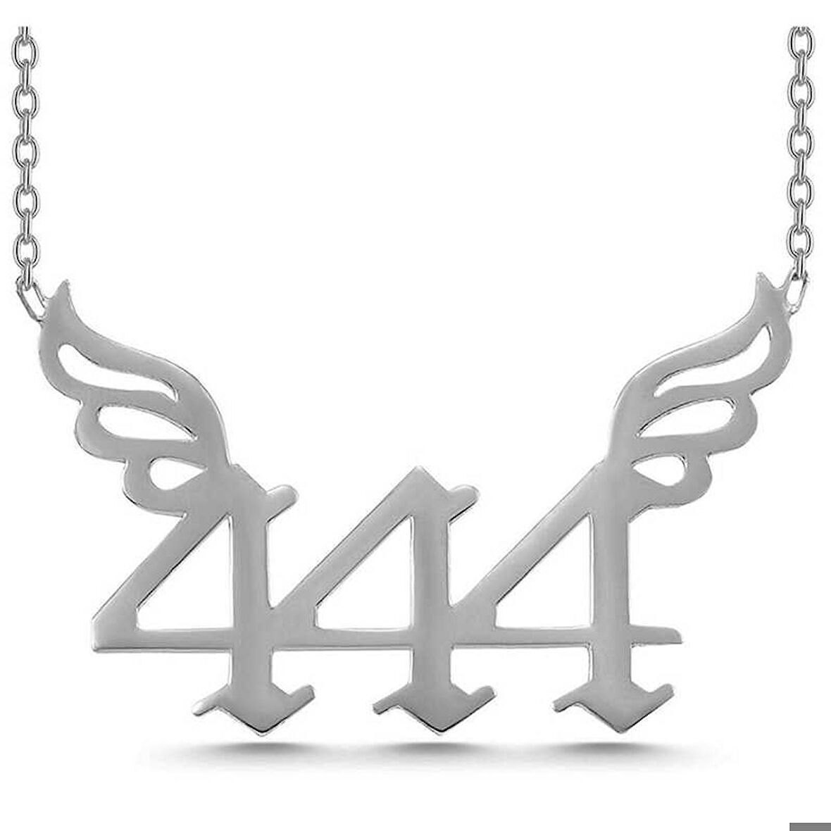 Ebuz Gümüş 444 Melek Sayısı Kadın Kolye