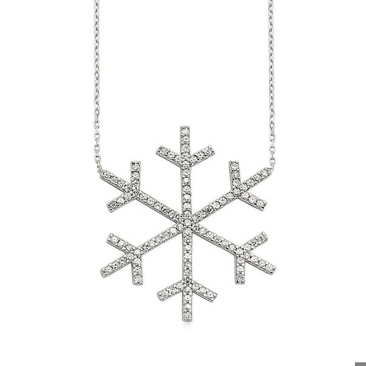 Ebuz Gümüş Kar Tanesi Kadın Kolye