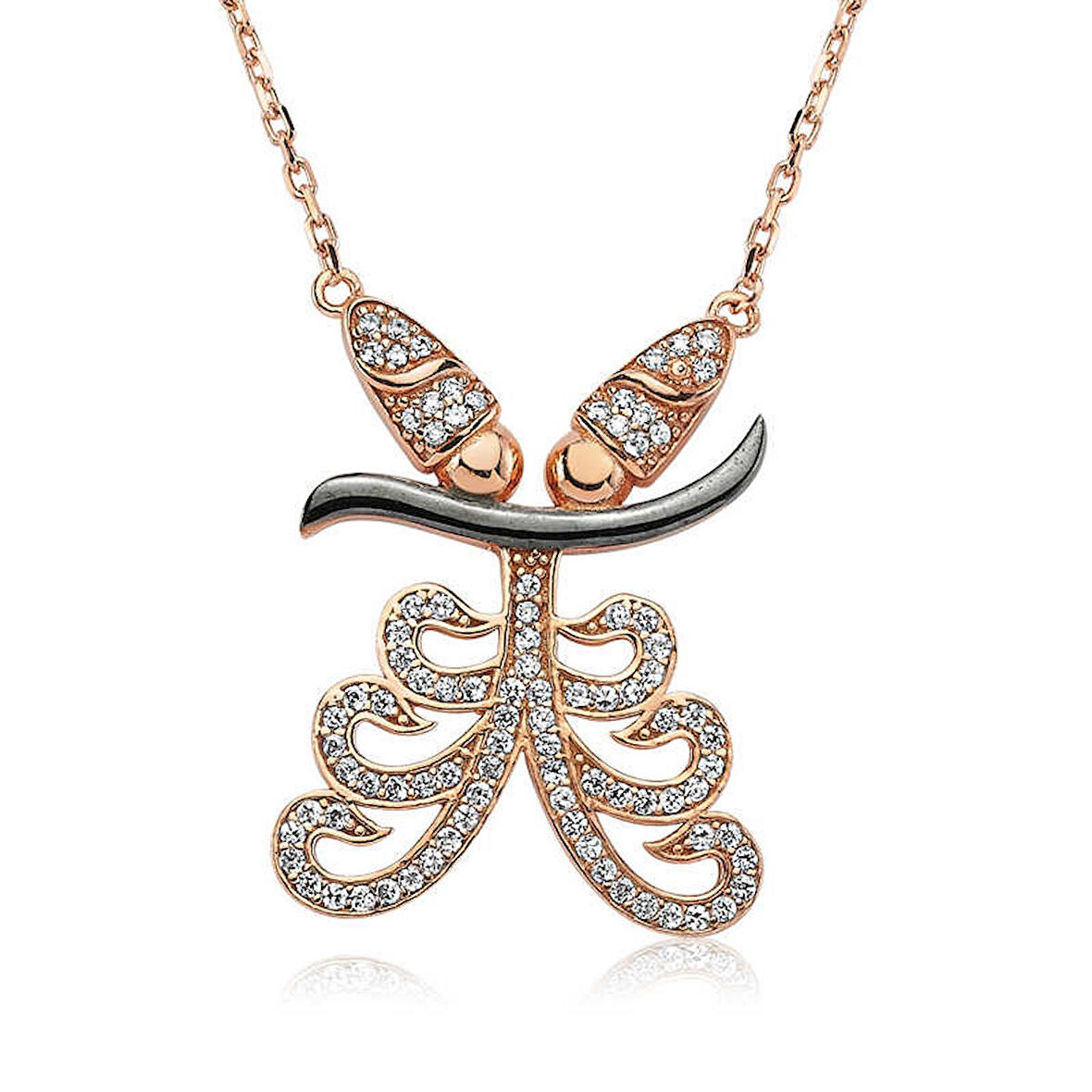 Ebuz Gümüş Semazen Kadın Kolye