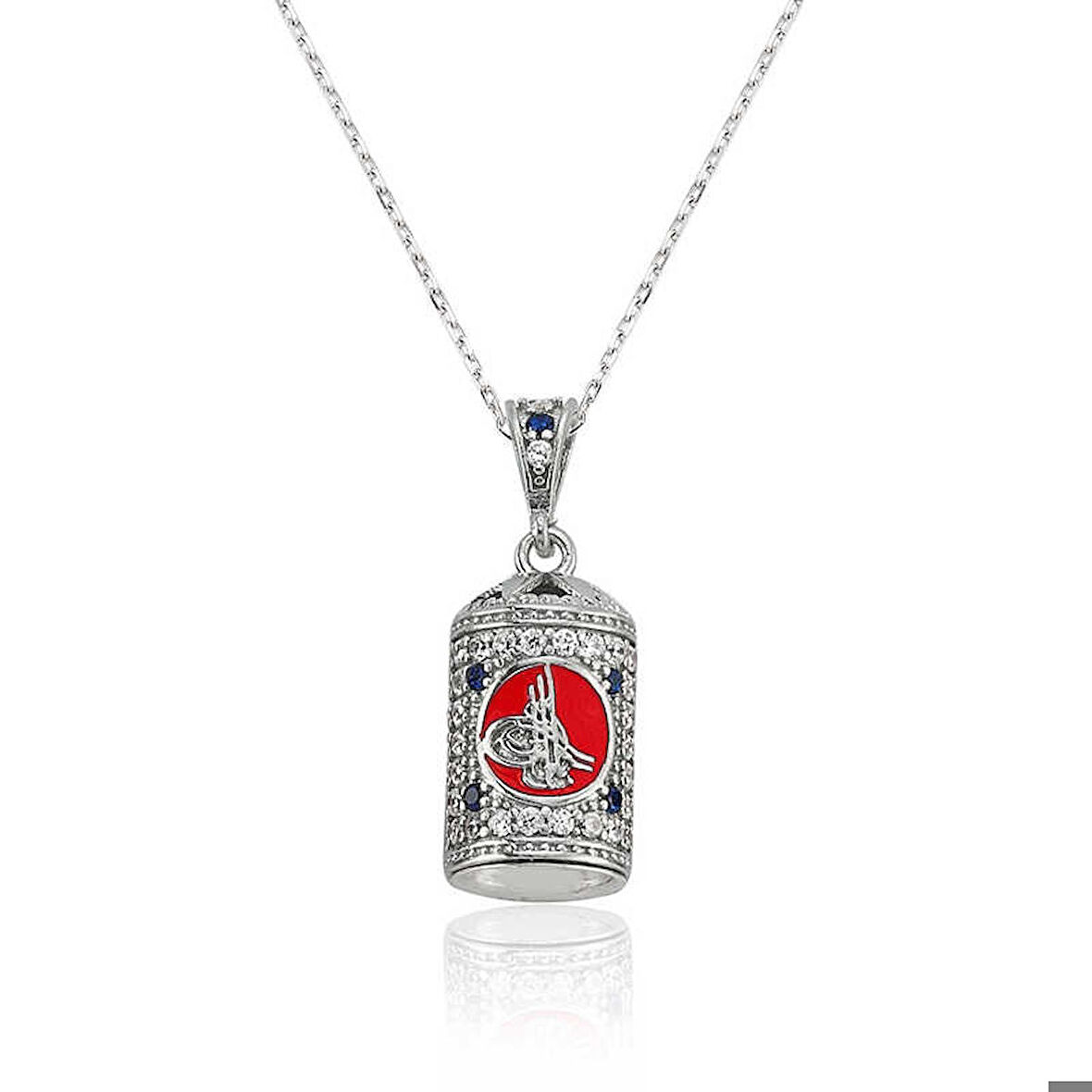 Ebuz Gümüş Tuğra Cevşen Kadın Kolye