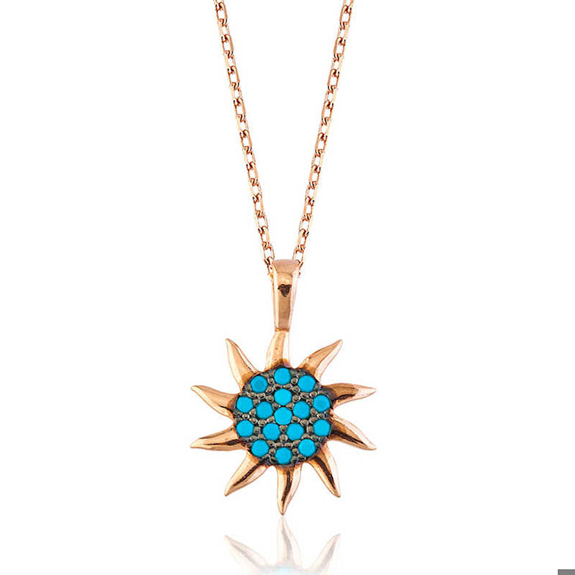 Ebuz Gümüş Güneş Kadın Kolye