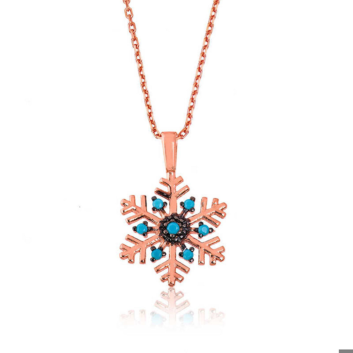 Ebuz Gümüş Kar Tanesi Kadın Kolye