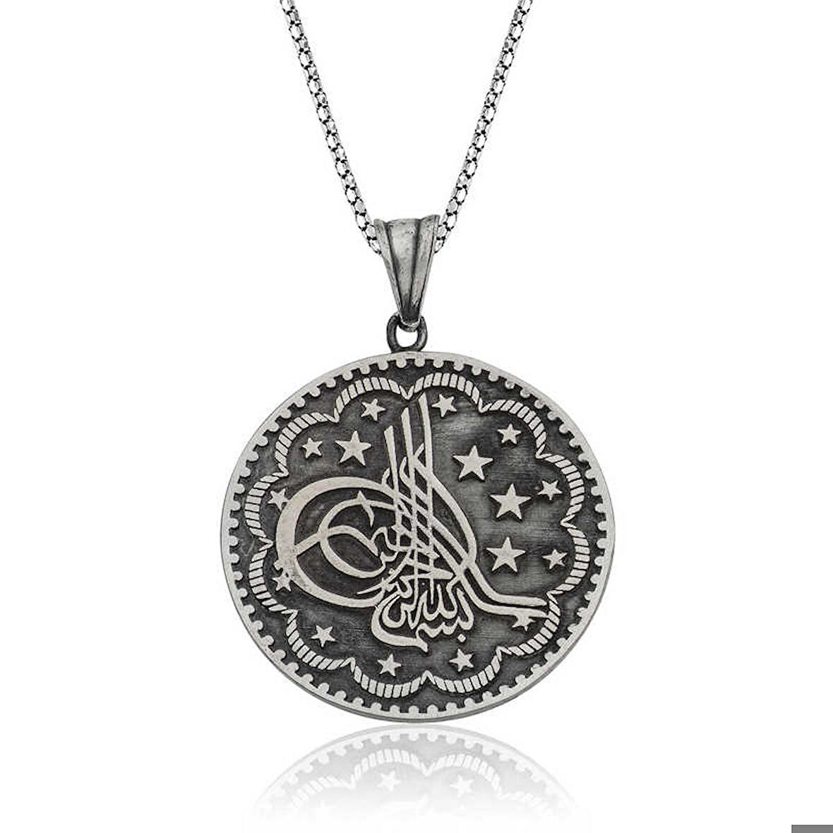 Ebuz Gümüş Tuğra Kolye