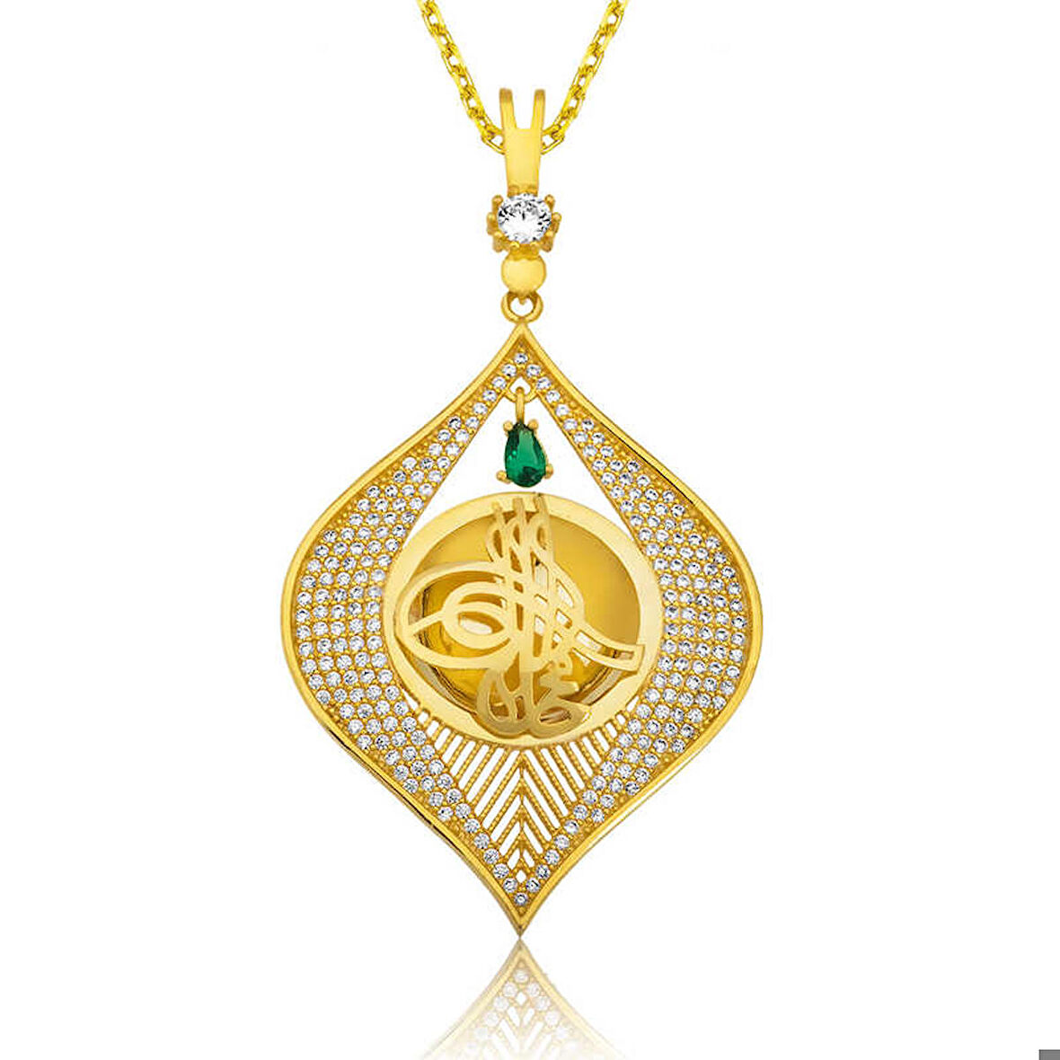 Ebuz Gümüş Tuğra Ziynet Kolye