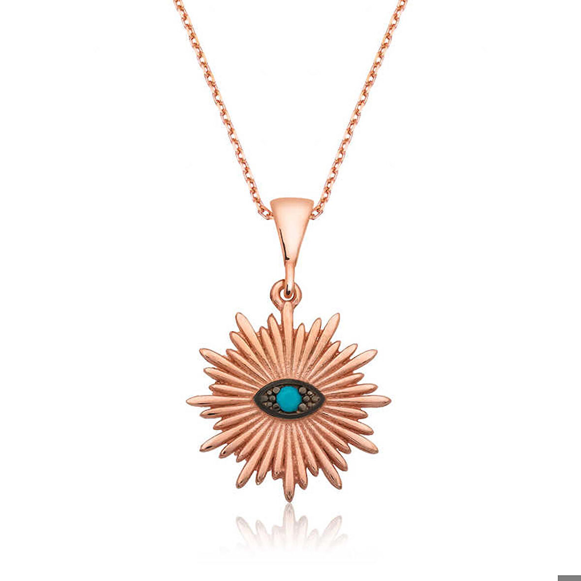 Ebuz Gümüş Nazar Göz Kadın Kolye